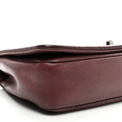 Chanel Calfskin Diamond Embossed New Chic Flap Burgundy 9 of 10