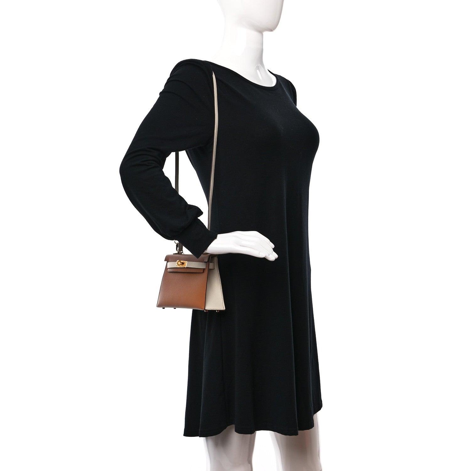 Hermes Epsom Horseshoe Mini Kelly Sellier 20 Gold Craie 2 of 11