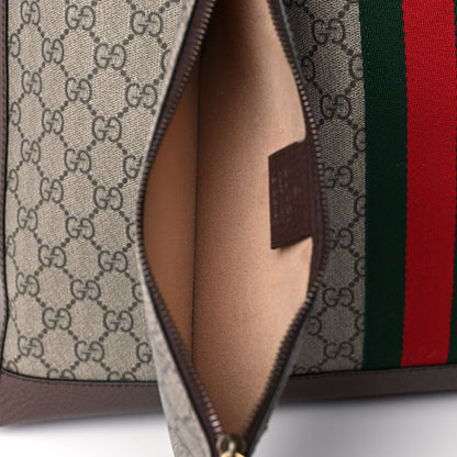 Gucci X DISNEY GG Supreme Monogram Web Three Little Pigs Large Ophidia Tote Beige New Acero 8 of 16