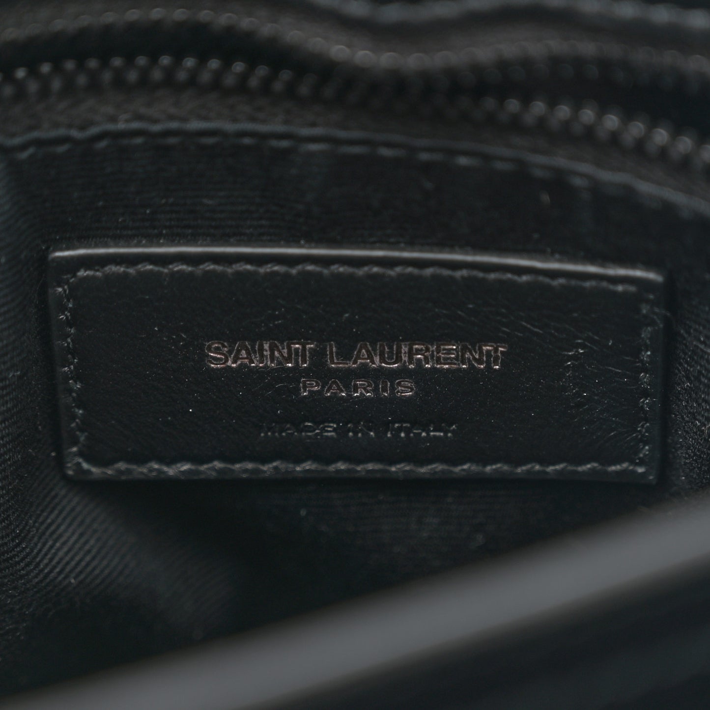 Calfskin Y Quilted Monogram Toy Loulou Crossbody Bag Black