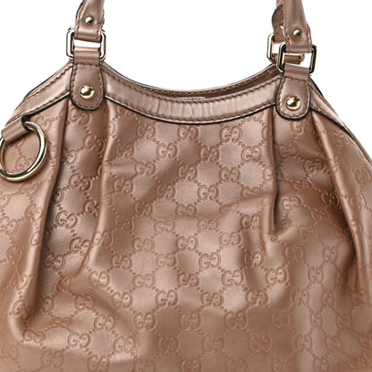 Gucci Metallic Guccissima Medium Sukey Tote Dusty Rose 9 of 11