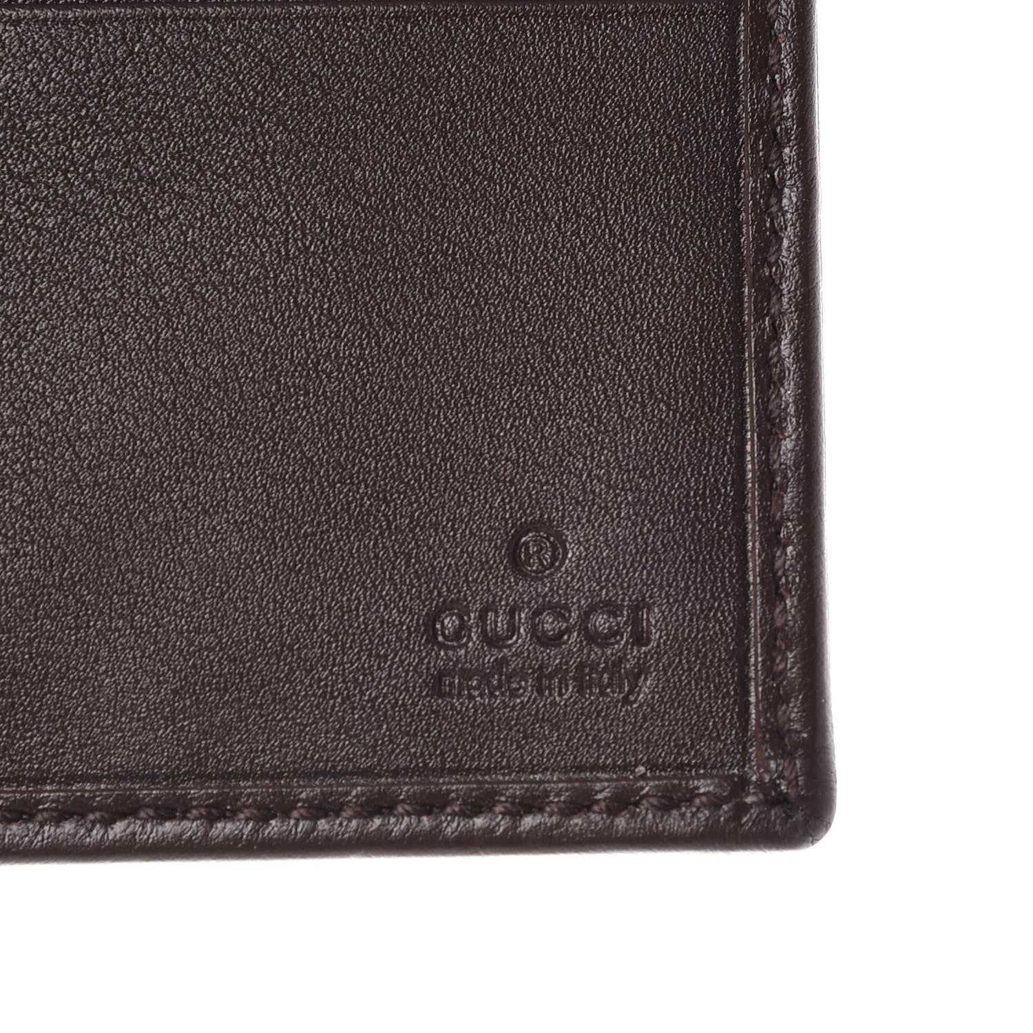 Gucci Guccissima Web Bi-fold Wallet Dark Brown 5 of 7