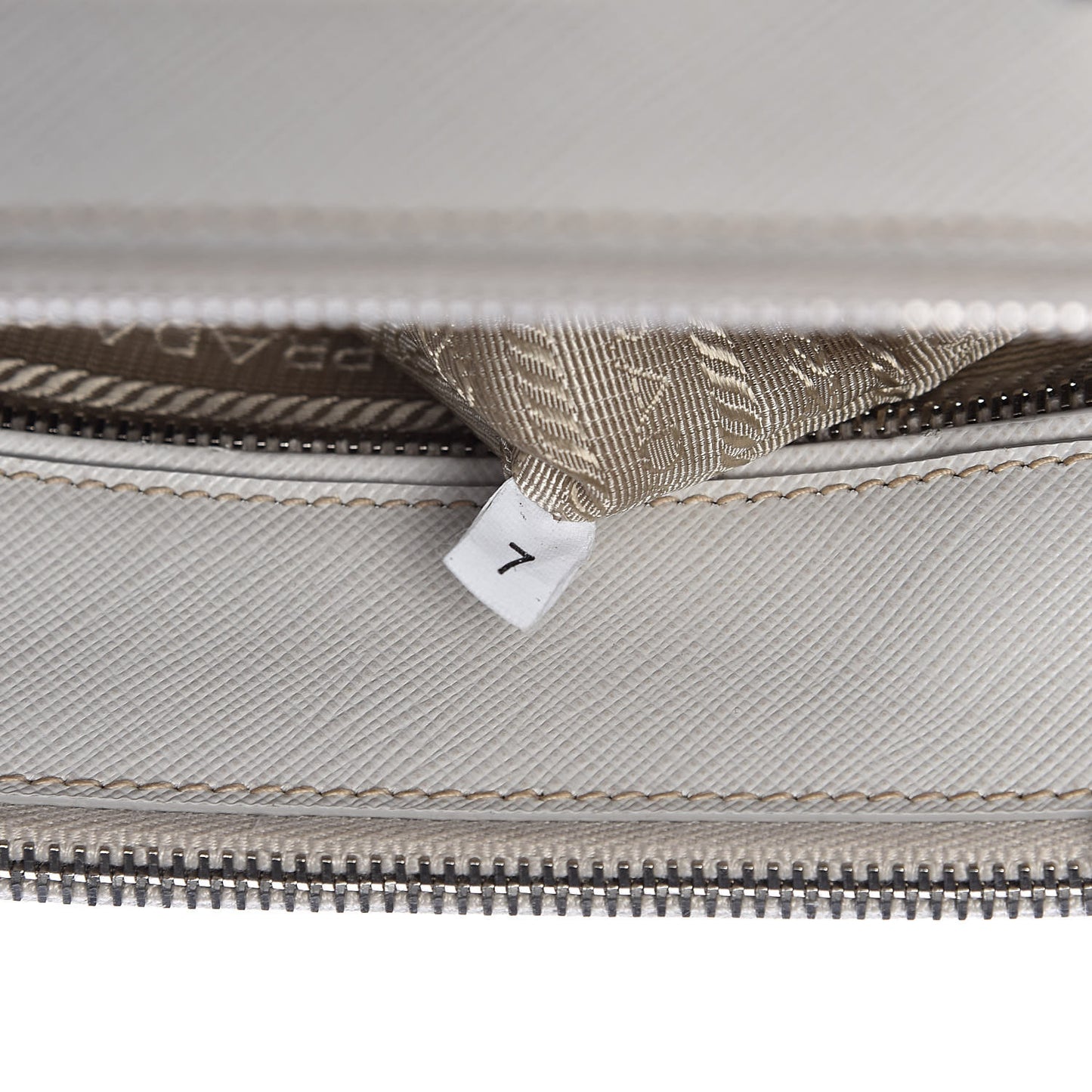 Saffiano Lux Small Double Zip Tote Talco