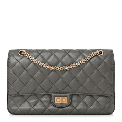 Chanel Metallic Calfskin Quilted 2.55 Reissue 226 Flap Charcoal 1 of 10