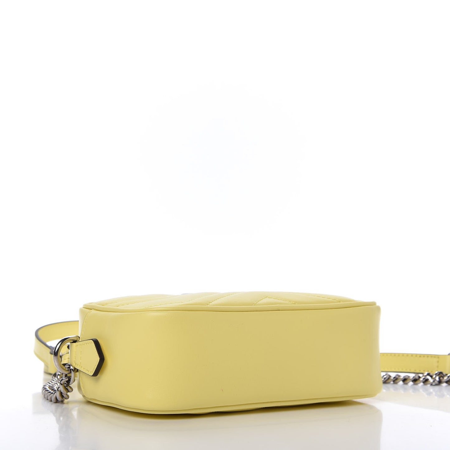 Calfskin Matelasse Mini GG Marmont Chain Shoulder Bag Banana