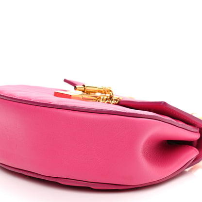 Chloe Calfskin Quilted Mini Drew Bijou Shoulder Bag Fuchsia Rose 8 of 8