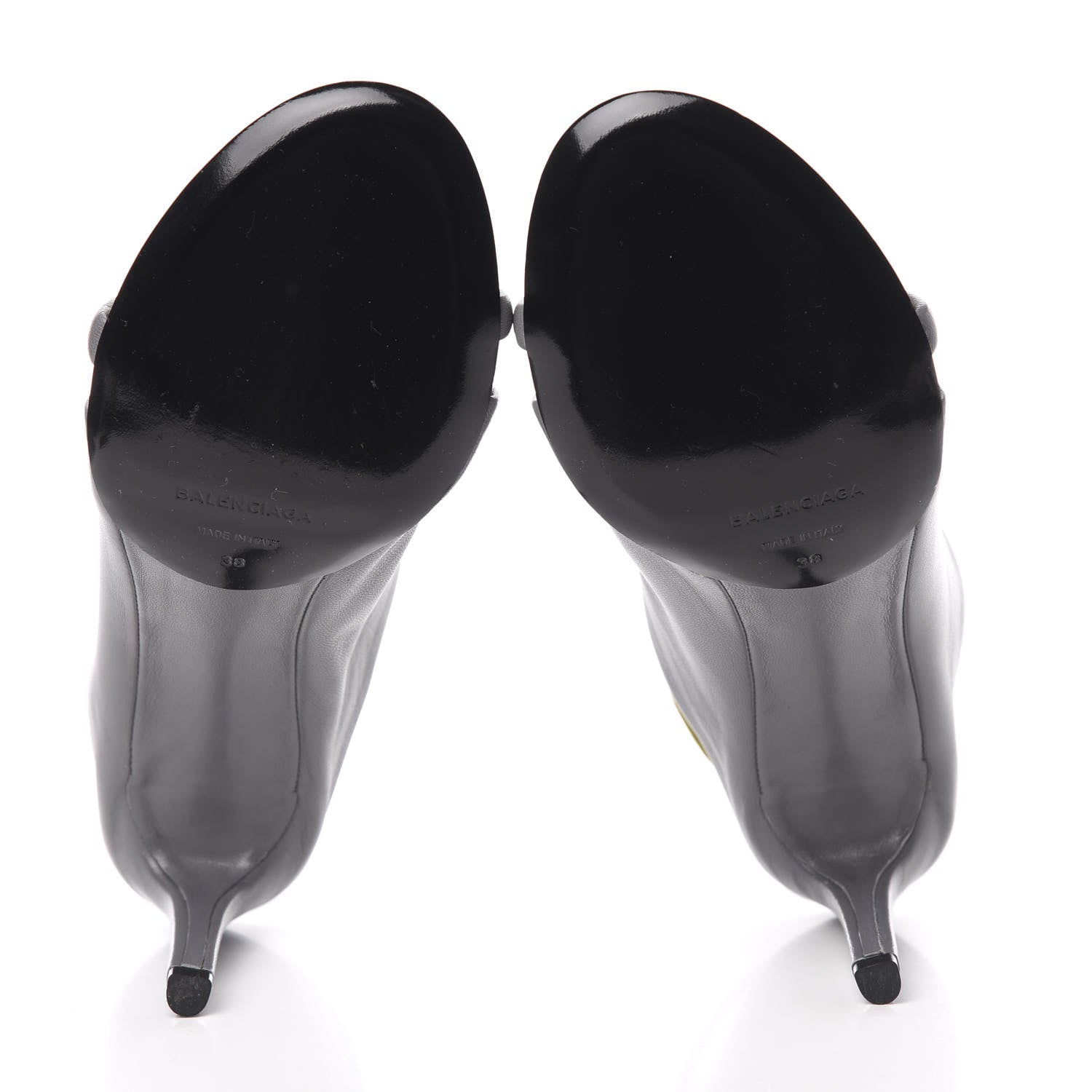 Balenciaga Lambskin Bi-Color Open Toe Glove Sandal 38 Grey 5 of 8