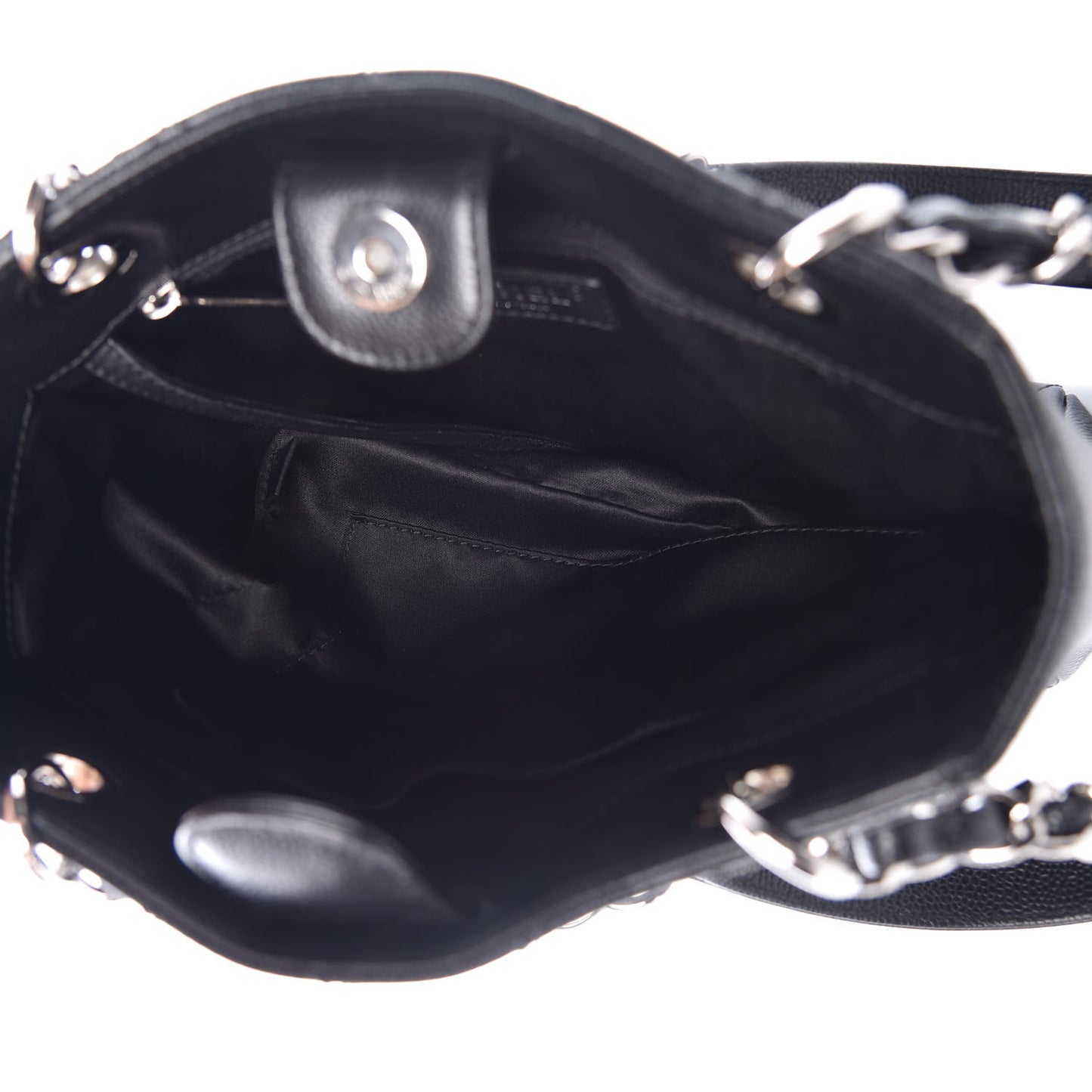 Caviar Quilted Petit Shopping Tote PST Black