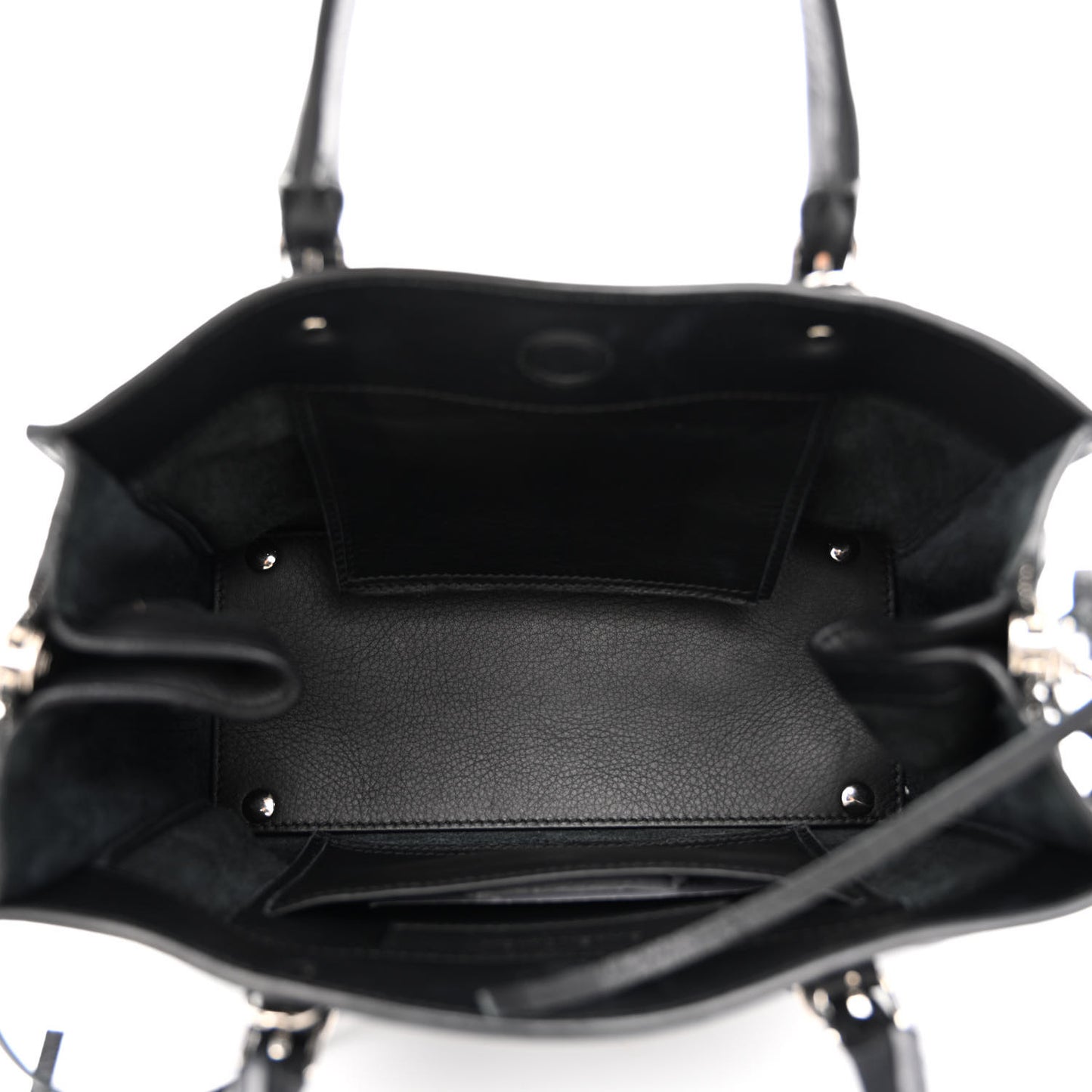 Calfskin Papier Mini A4 Zip Around Tote Black