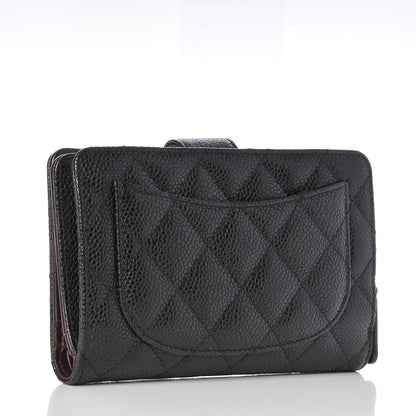 Chanel Caviar Quilted Zipped Pocket Wallet Black 3 of 8