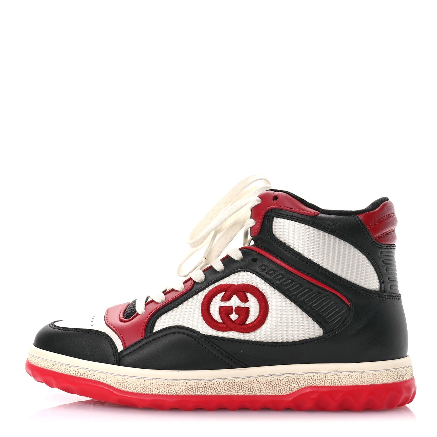 Dali Calfskin Mesh Women's Mac80 Hightop Sneakers 35.5 Red White Black