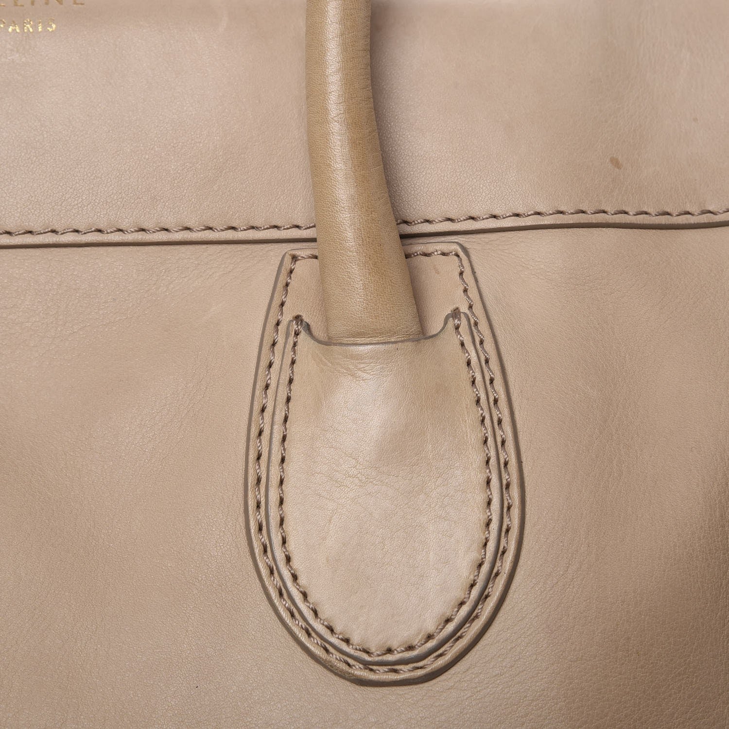 Celine Drummed Calfskin Medium Luggage Camel 11 of 21