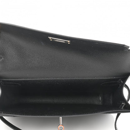 Hermes Epsom Kelly Depeches 25 Pouch Black 5 of 8