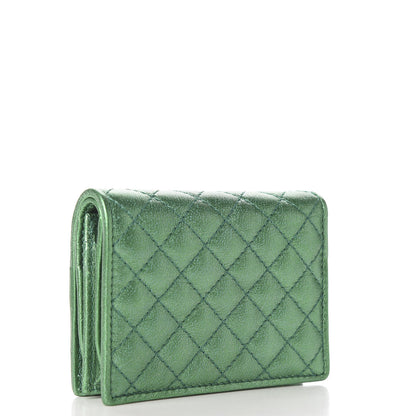 Gucci Laminated Nappa Trapuntata Zumi Card Case Jasmine Green 4 of 22