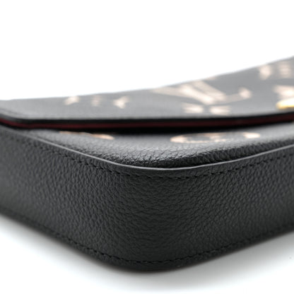Louis Vuitton Empreinte Monogram Giant Felicie Pochette Black Beige 9 of 11
