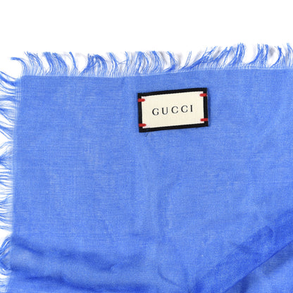 Gucci Modal Silk Bengal Scarf Blue 3 of 6