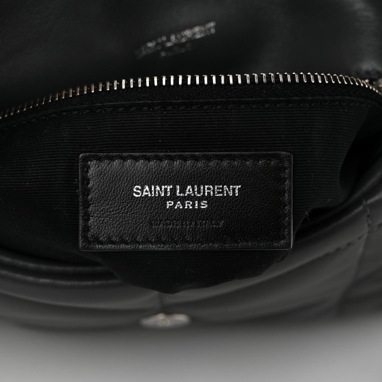 Saint Laurent Lambskin Quilted Small Loulou Puffer Monogram Chain Satchel Storm 6 of 10