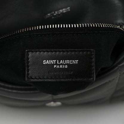 Saint Laurent Lambskin Quilted Small Loulou Puffer Monogram Chain Satchel Storm 6 of 10