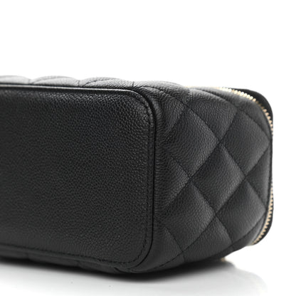 Chanel Caviar Quilted Small Tiny CC Vanity Case With Chain Black 11 of 12