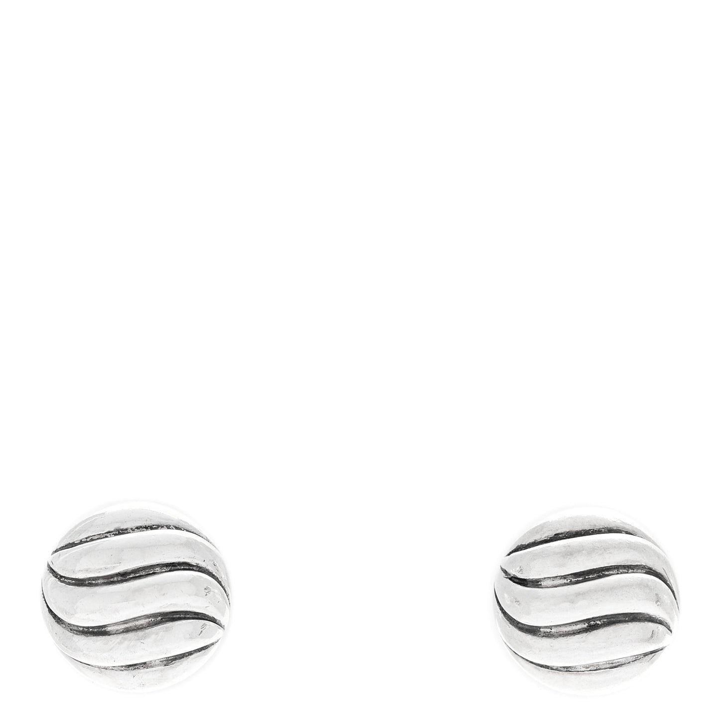 Sterling Silver 8mm Sculpted Cable Stud Earrings