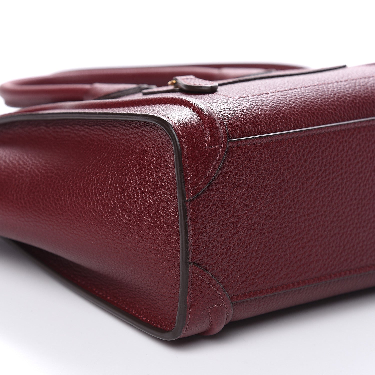 Celine Smooth Calfskin Goatskin Nano Luggage Burgundy 9 of 10