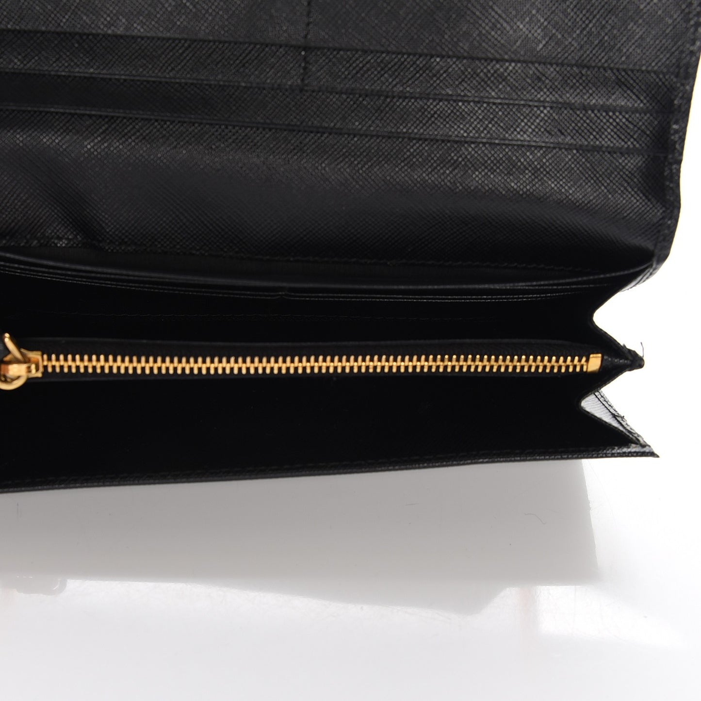 Saffiano Bow Continental Wallet Nero Black