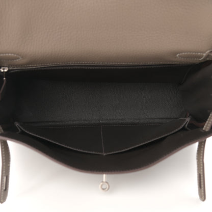 Hermes Togo Horseshoe Kelly Retourne 32 Etoupe Macassar 6 of 24