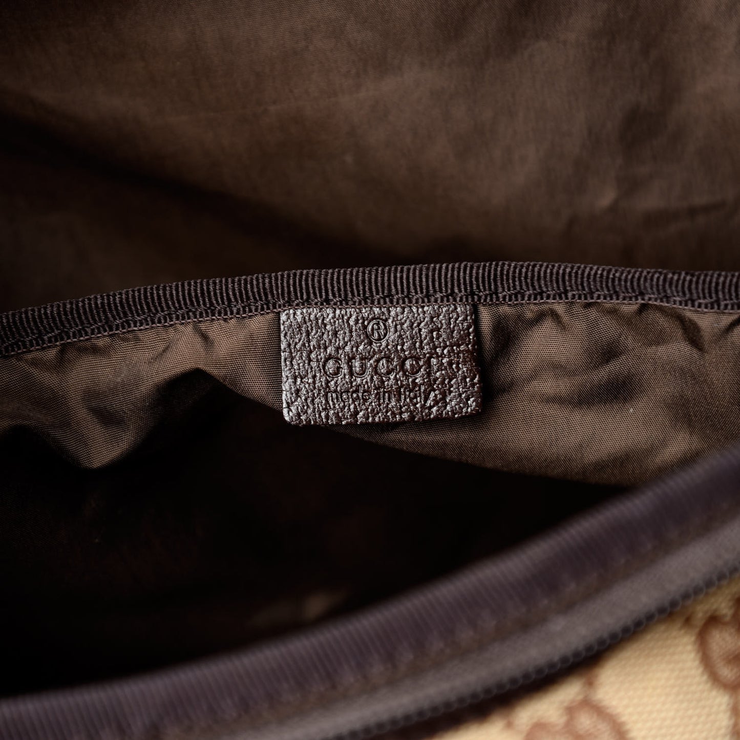 Monogram Natural Pigskin Large Diaper Bag Beige Ebony Cocoa Dark Chocolate