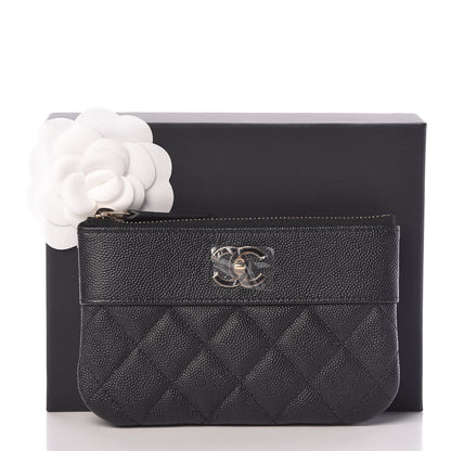 Chanel Caviar Quilted Small Vintage Mademoiselle Cosmetic Case Black 8 of 8