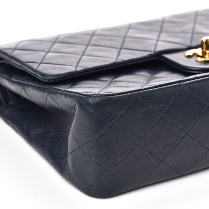 Chanel Lambskin Quilted Medium Double Flap Navy 8 of 17