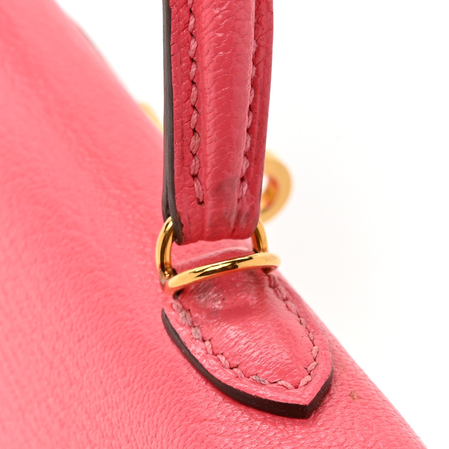 Hermes Chevre Mysore Mini Kelly Sellier 20 Rose Lipstick 15 of 17