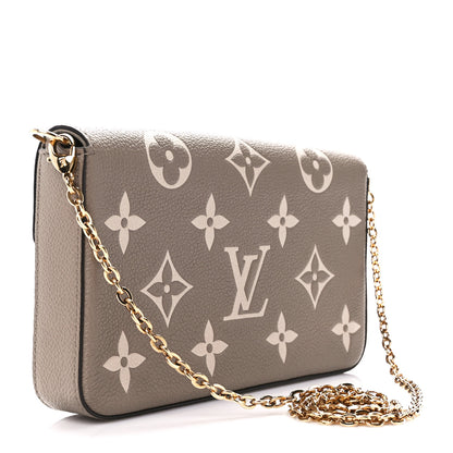 Louis Vuitton Empreinte Monogram Giant Felicie Pochette Tourterelle Creme 4 of 14