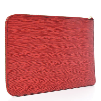 Louis Vuitton Epi Poche Documents Portfolio Case 39 Castillan Red 3 of 8