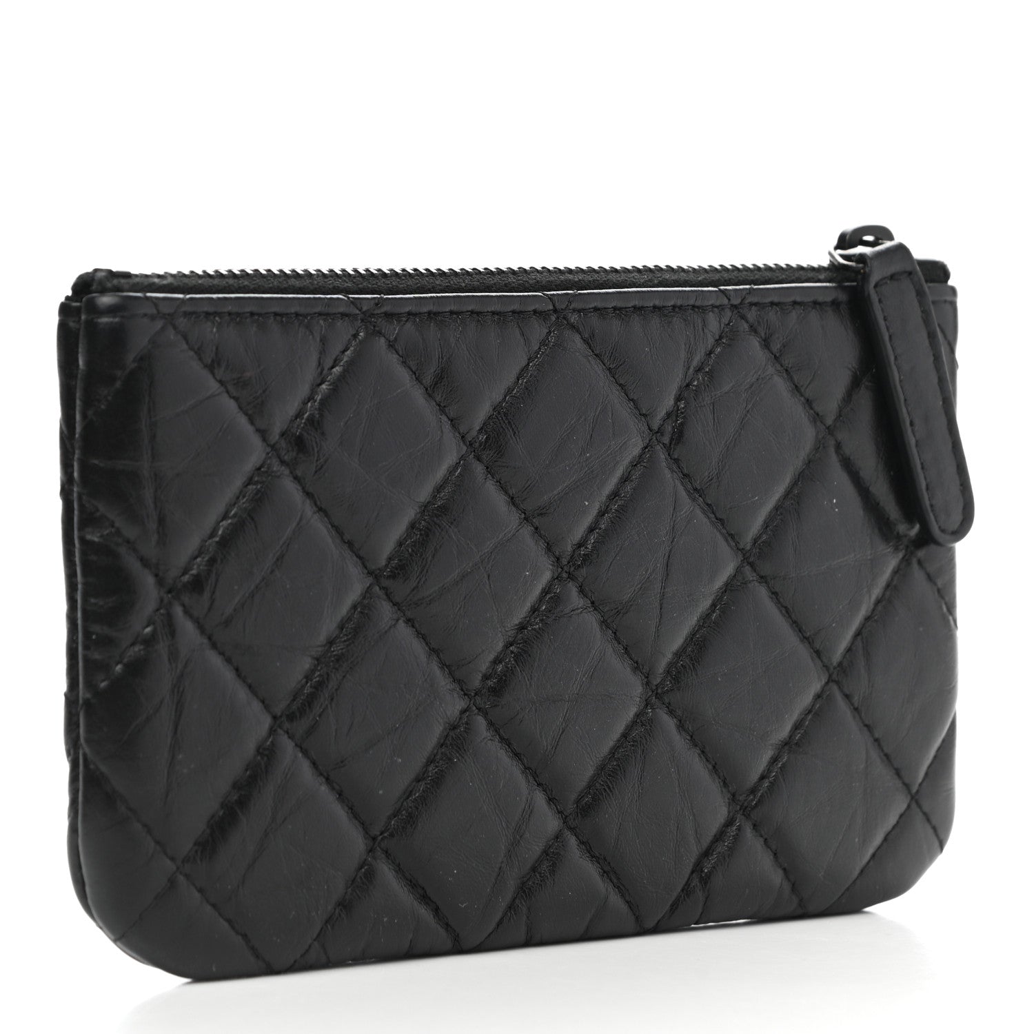 Chanel Aged Calfskin Quilted Small Reissue Cosmetic Case So Black 3 of 7