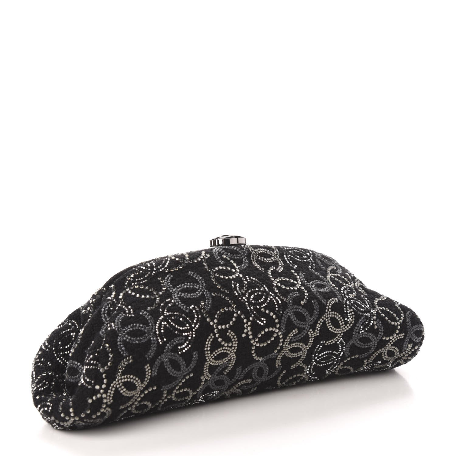Chanel Tweed Strass Timeless Clutch Black 3 of 4