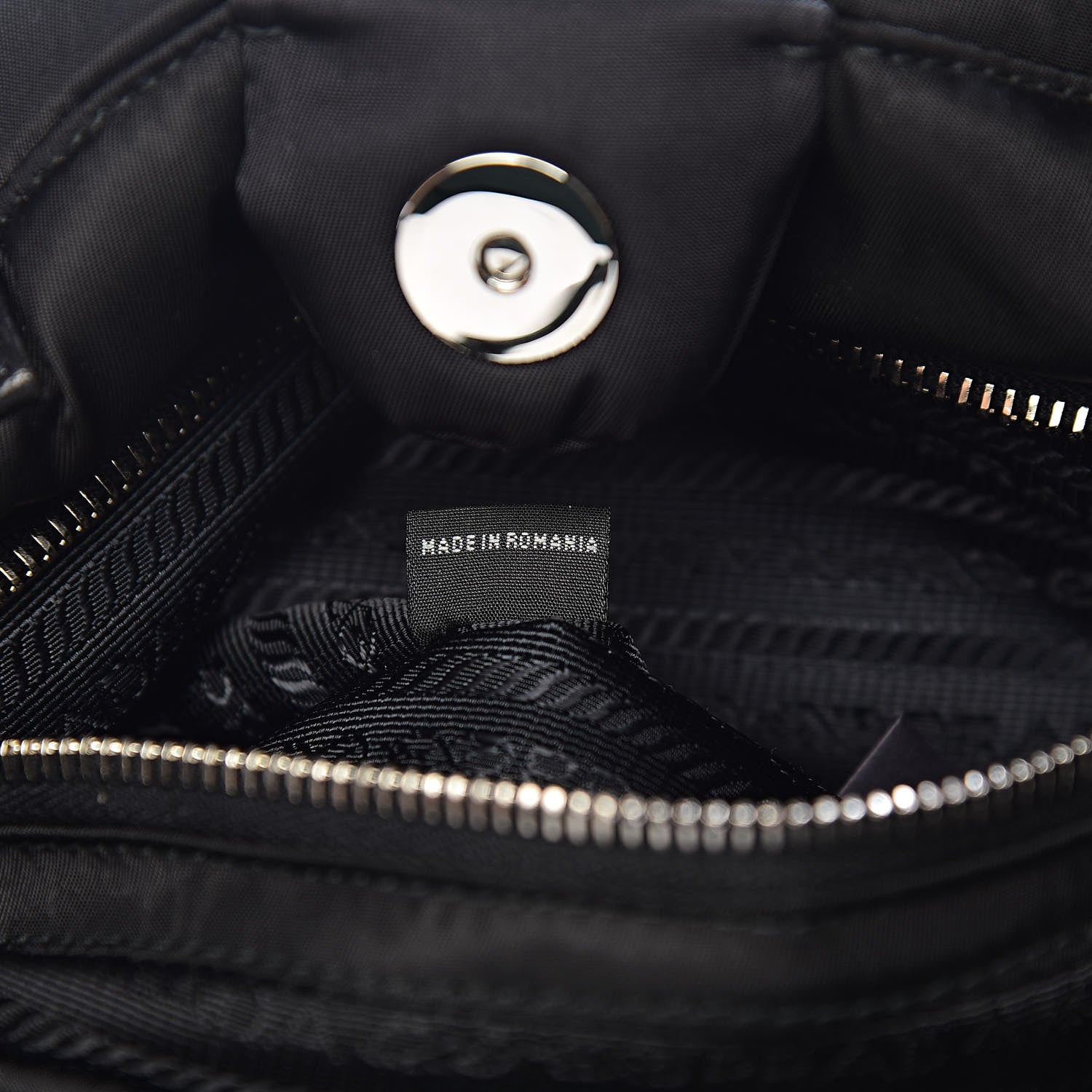 Prada Tessuto Nylon Bomber Tote Black 7 of 10