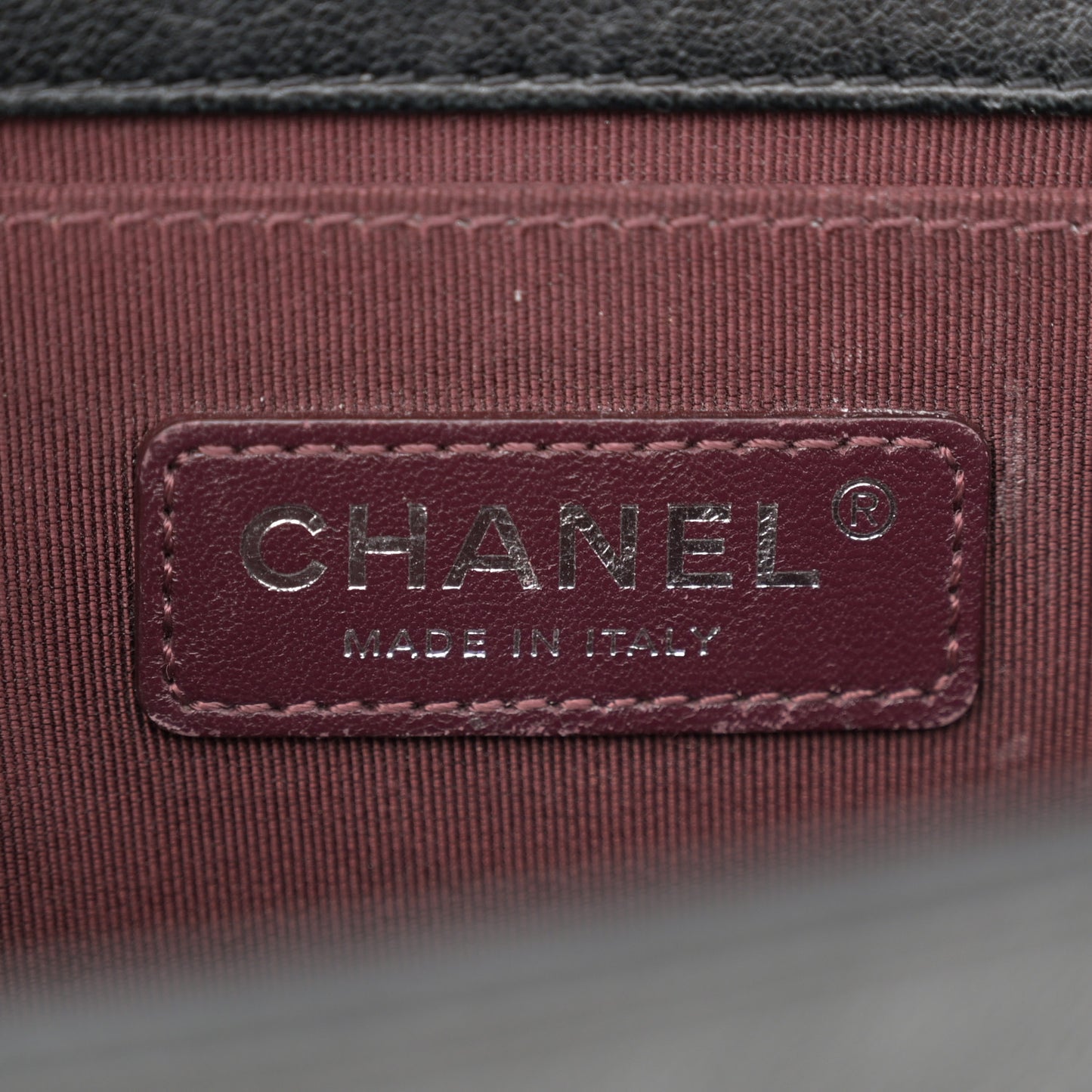 Crumpled Lambskin Small Studded Boy Flap Black