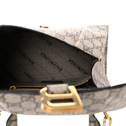 Balenciaga X GUCCI GG Supreme Monogram Small Hourglass Top Handle Bag Beige Ebony 5 of 10