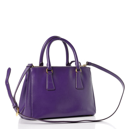 Prada Saffiano Small Galleria Double Zip Tote Viola 3 of 14