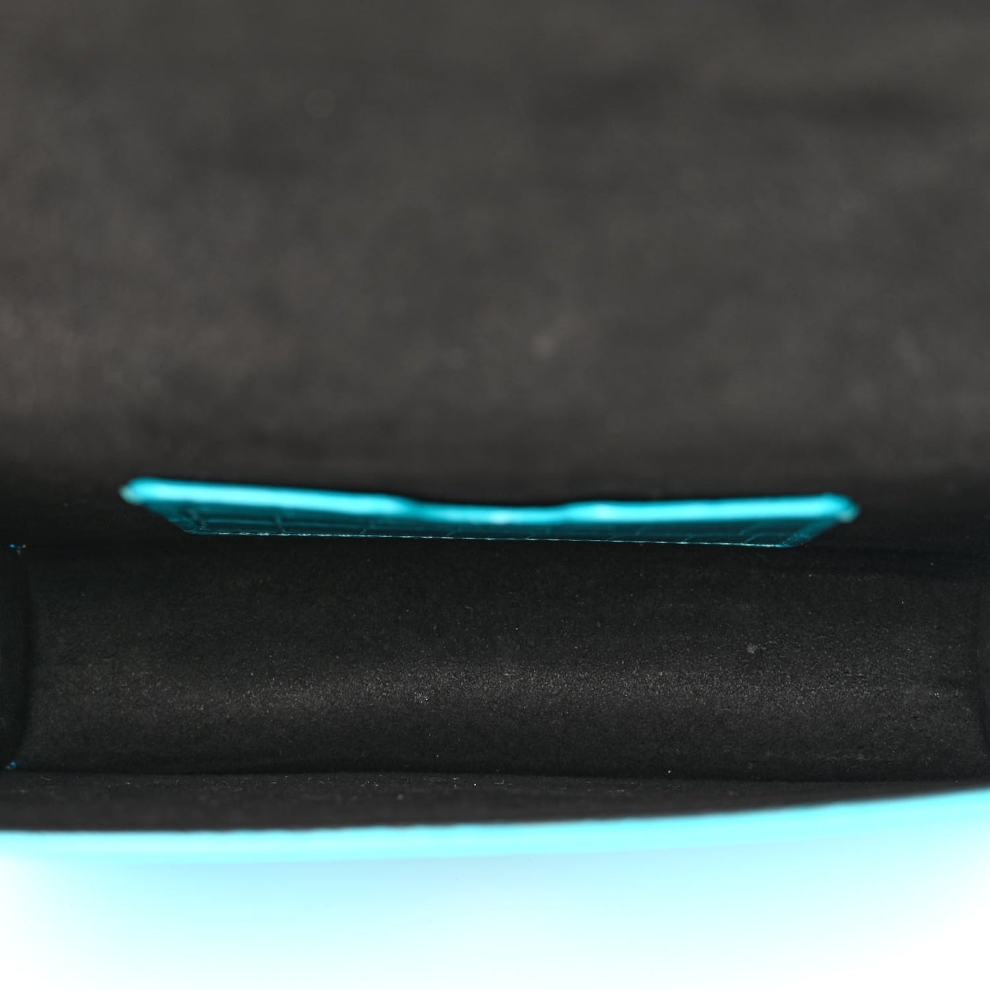 Calfskin Crocodile Embossed Skull Mini Crossbody Bag Cerulean