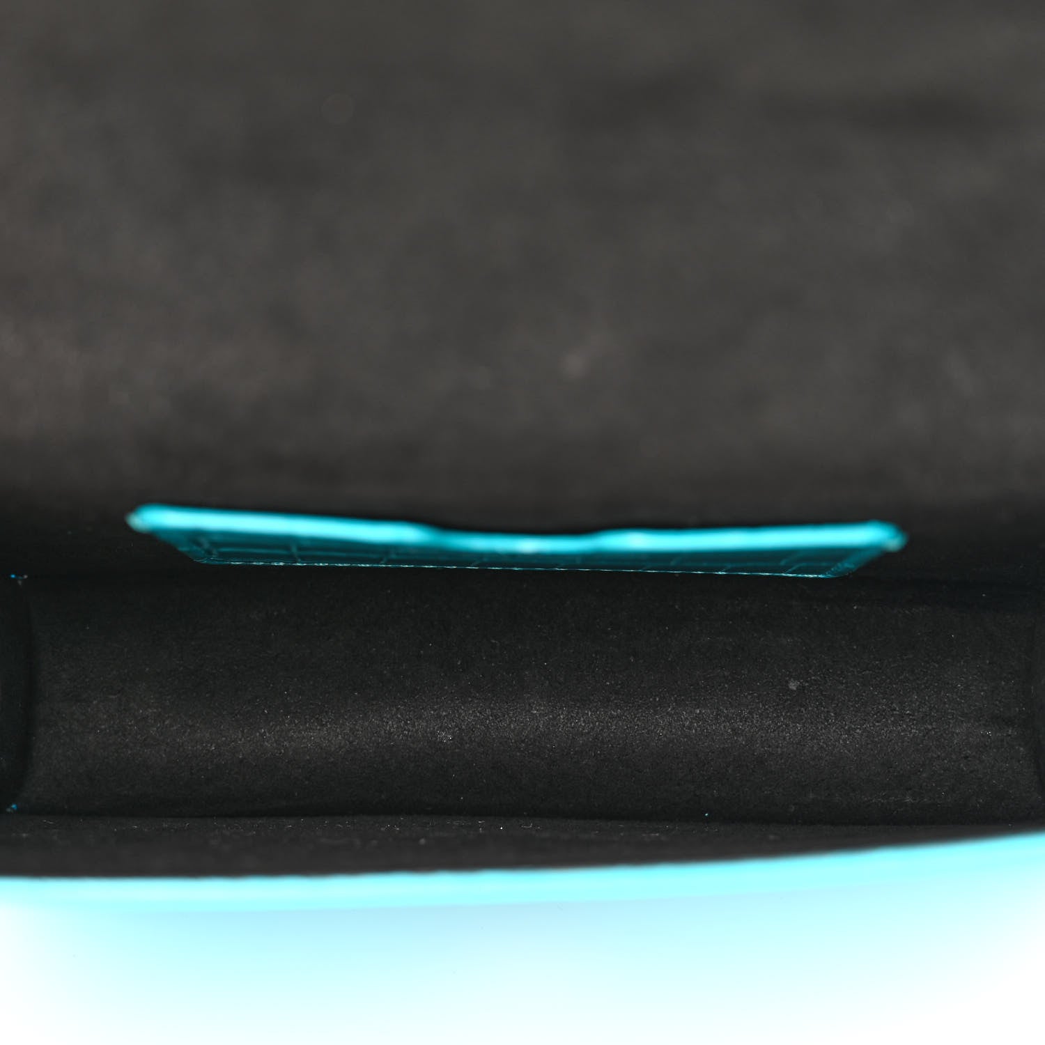 Alexander McQueen Calfskin Crocodile Embossed Skull Mini Crossbody Bag Cerulean 5 of 11