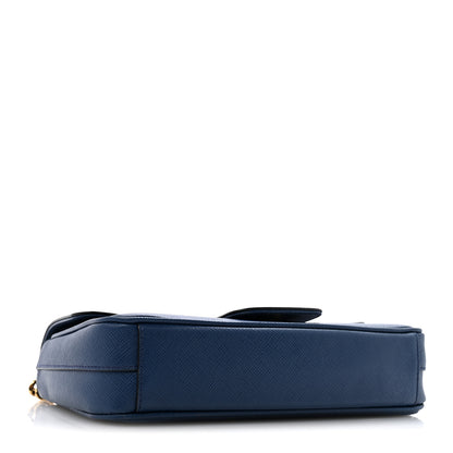 Prada Saffiano Flap Shoulder Bag Bluette 4 of 13