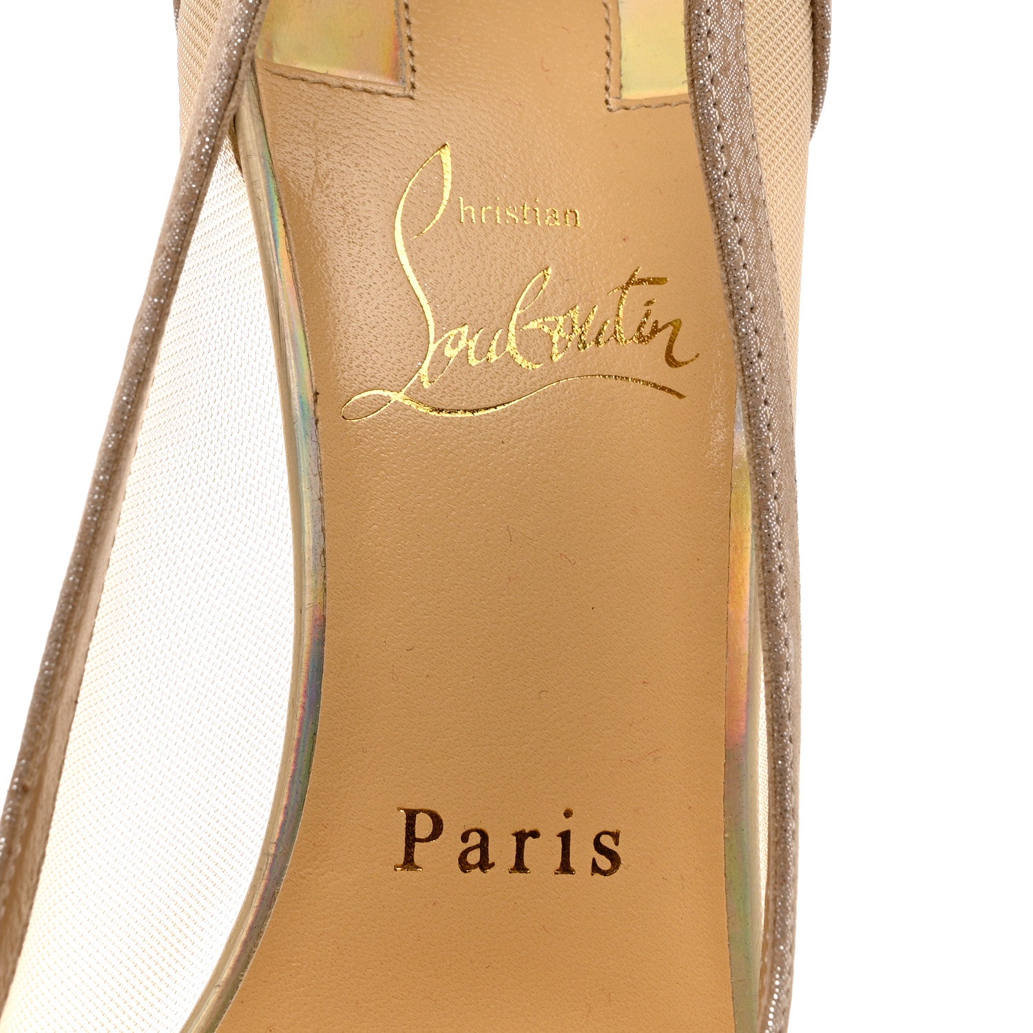 Christian Louboutin Rete Galativi 100 Pumps 37 Beige 6 of 7