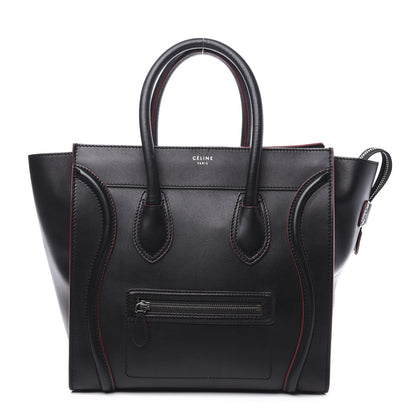 Celine Smooth Calfskin Mini Luggage Black Pink 1 of 9