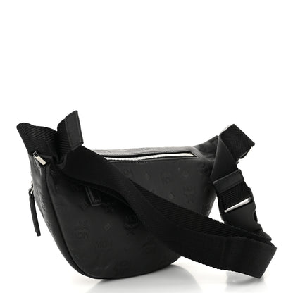 MCM Calfskin Ottomar Monogram Fursten Belt Bag Black 3 of 9