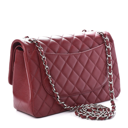 Chanel Caviar Quilted Jumbo Double Flap Red 3 of 10