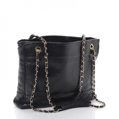 Chanel Lambskin Shopping Tote Black 3 of 11