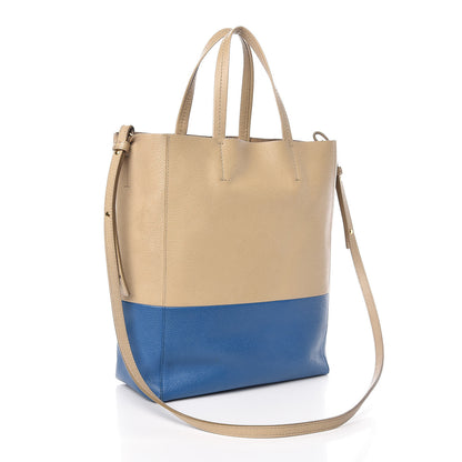 Celine Grained Calfskin Small Vertical Bi-Cabas Beige Sea 3 of 14