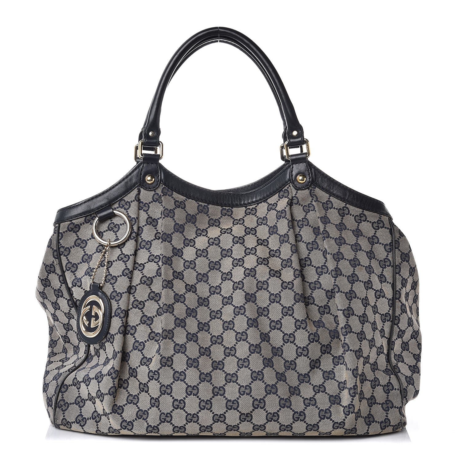 Gucci Monogram Calfskin Large Sukey Tote Beige Blue 1 of 23