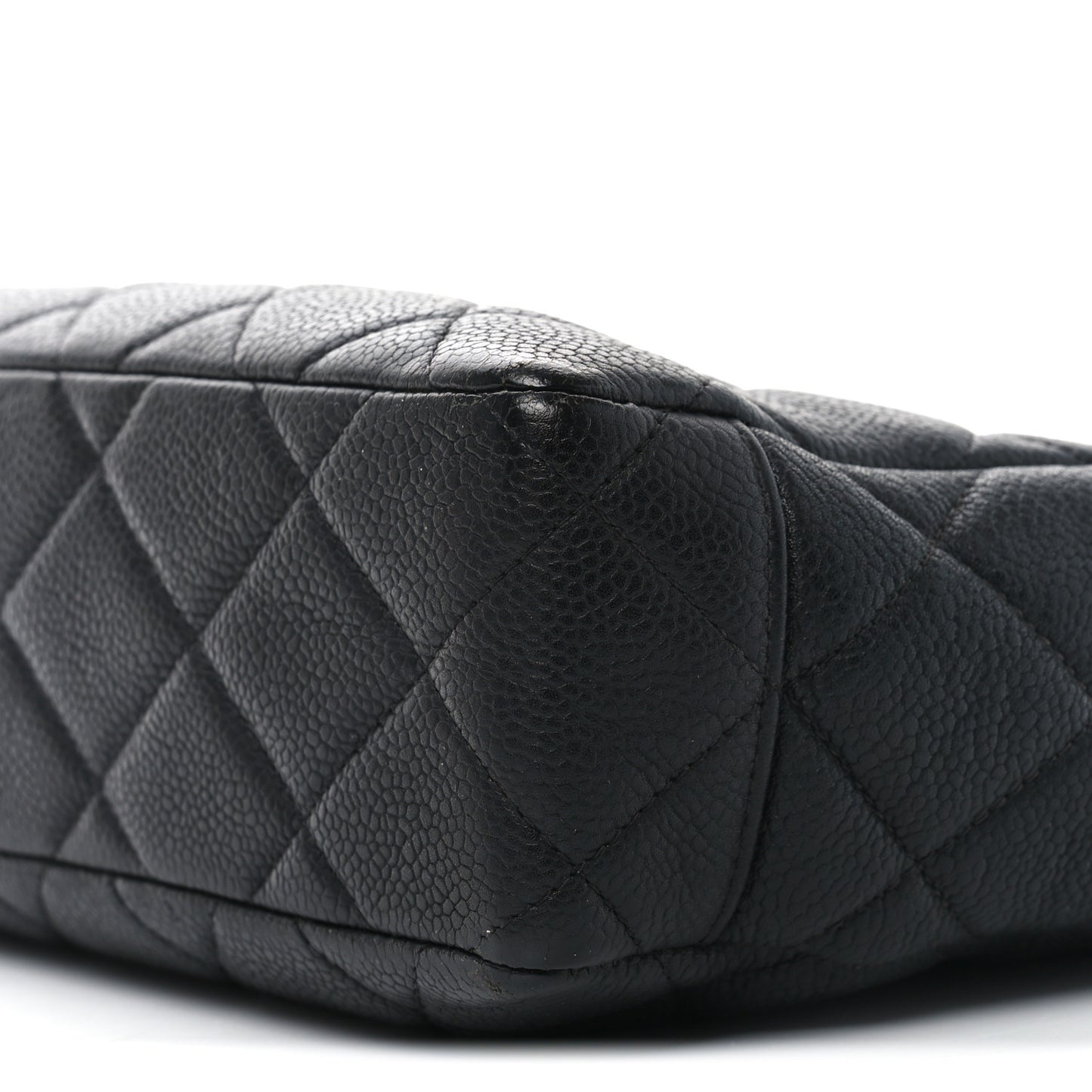 Caviar Quilted Shopper Tote Black